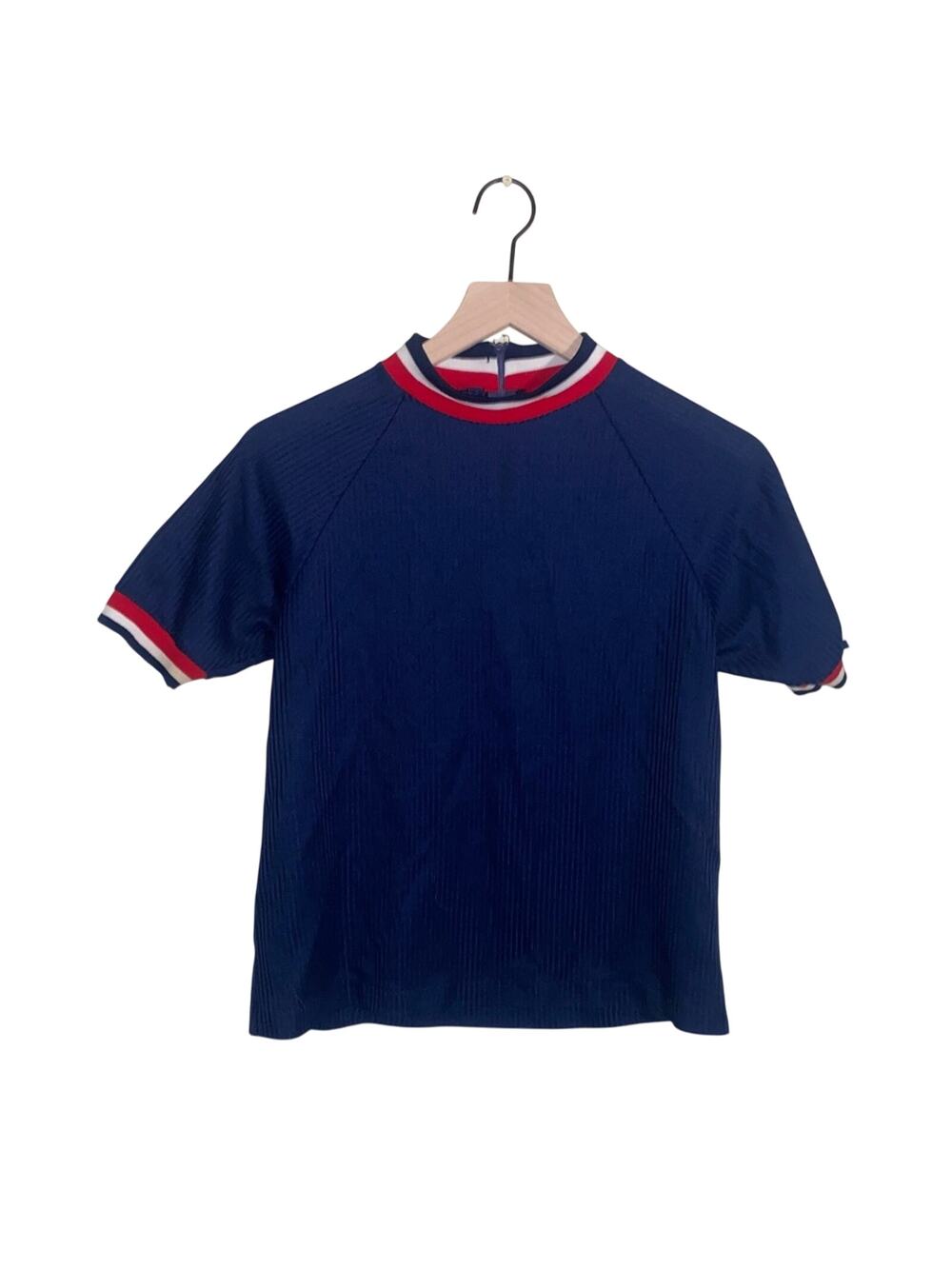 VNTG RISA polyester high neck shirt L
